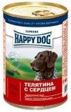 Консервы для собак Happy Dog телятина/сердце 0,4 кг.